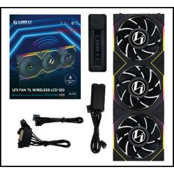 Ventilador caja gaming lian li unifan tl - lcd inalambrico argb 3x 120mm negro