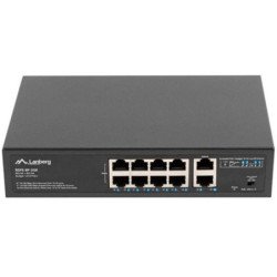 Switch lanberg 10 puertos 100mb 8xpoe+ - 2x gbit ether 120w rack 10 pulgadas - 19 pulgadas