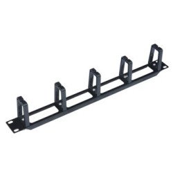 Panel pasa cables wp 1u plastico negro
