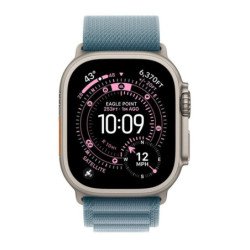 Smartwatch apple watch ultra 3 gps + cellular 49mm natural titanium case blue alpine loop - s