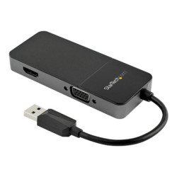 Adaptador usb tipo a a hdmi - vga startech - macho - hembra - negro - plata