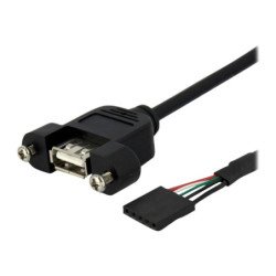 Cable usb 4 clavijas a usb 5 pines statech 0.3m - hembra - hembra - negro