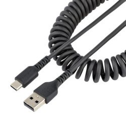 Cable usb tipo a a usb tipo c startech 0.50m - macho - macho - negro rizado