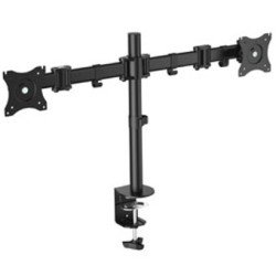 Soporte doble pantalla equip 13 pulgadas - 27 pulgadas inclinable giratorio 360o max 8 kg vesa max 100x100