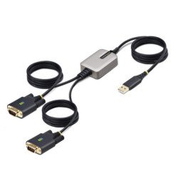 Cable usb tipo a a 2x rs232 db9 startech 4m - macho - macho