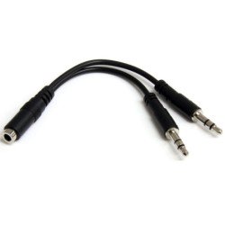 Cable mini jack 3.5mm startech macho - hembra - negro