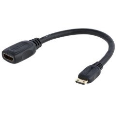 Cable mini hdmi a hdmi startech 0.125m - macho - hembra - negro