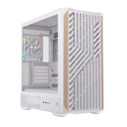 Caja ordenador gaming einarex p800 atx rgb cristal templado blanca