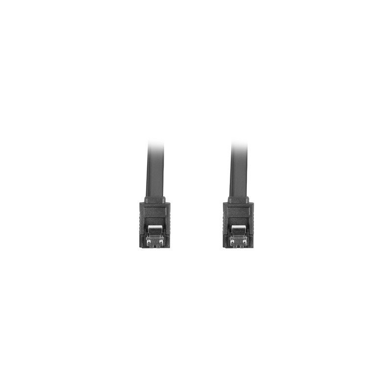 Cable sata iii lanberg 6gb - s hembra hembra clip metal 0.5m rojo