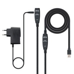 Cable nanocable prolongador alargador usb 3.0 con amplificador tipo a - m - a - h 10m.