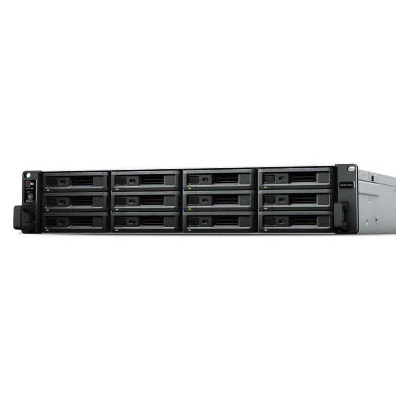 Servidor nas synology rs3621rpxs 2u 12bay 2.2 ghz 6c 8gb ddr4 4x 1gbe 2x usb3.2 rps