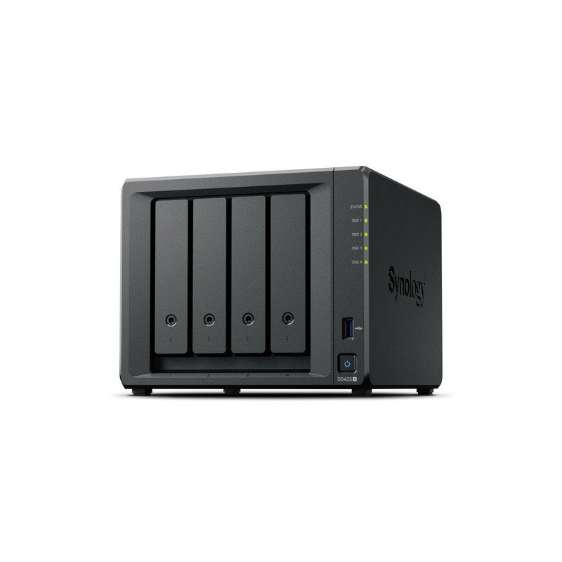 Servidor nas synology ds425+ 2gb 4 bahias raid ethernet 2.5 gigabit