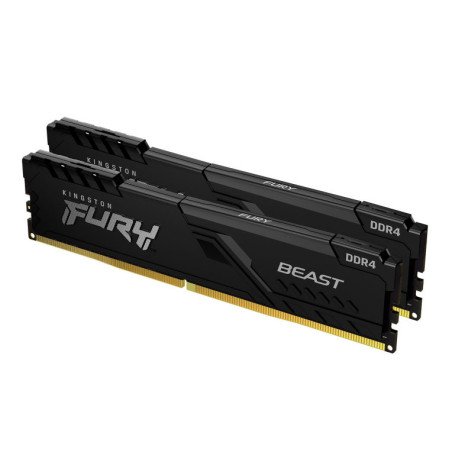 Memoria ram ddr4 32gb 2x16gb kingston - 3200mhz - pc4 - 25600 - fury beast - negro - 1.2v