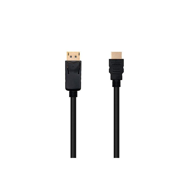 Cable displayport - m a hdmi - m 3m nanocable negro 4kx2k - 3m - conectores oro