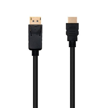 Cable displayport - m a hdmi - m 3m nanocable negro 4kx2k - 3m - conectores oro