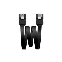 Cable datos sata iii nanocable 0.5m negro anclajes - 10.18.1001 - bk