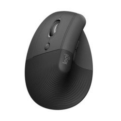Raton inalambrico vertical logitech lift para zurdos 4000 dpi negro - gris