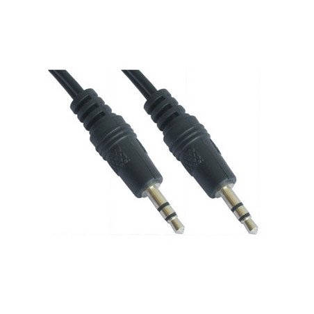 Cable audio estereo jack 3.5mm nanocable 5m - macho - macho - negro