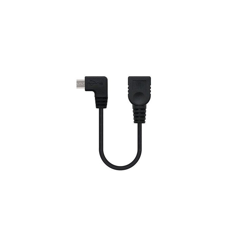 Cable otg nanocable usb 2.0 a micro usb 15cm - macho - hembra