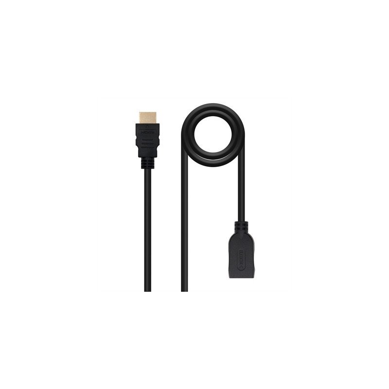 Cable hdmi 2.0 nanocable 3m - macho - hembra - negro