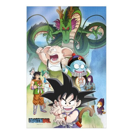 Poster 3d 38x58cm shenron and heroes dragon ball