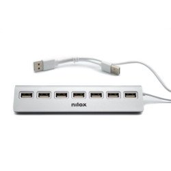 Hub nilox 7 x usb 2.0 aluminio