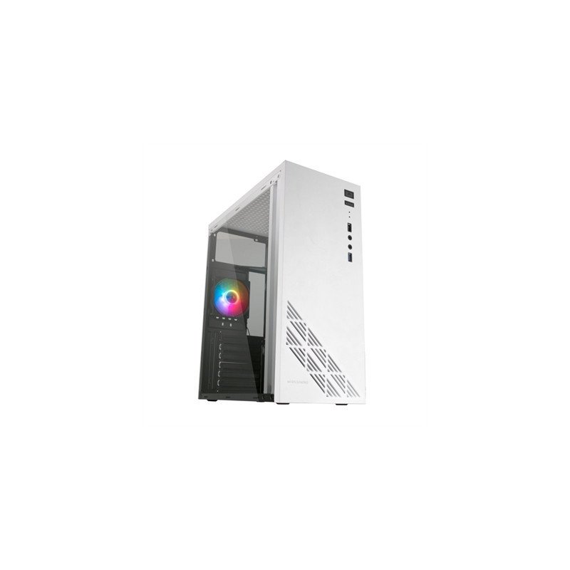 Caja ordenador mars gaming mc100w blanco atx 1 x usb 3.0 1 x usb 2.0 1 x 90mm frgb