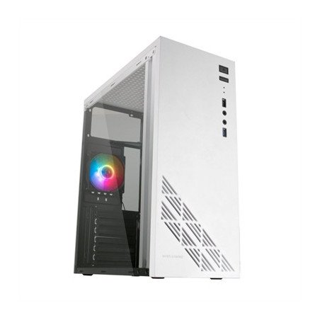 Caja ordenador mars gaming mc100w blanco atx 1 x usb 3.0 1 x usb 2.0 1 x 90mm frgb