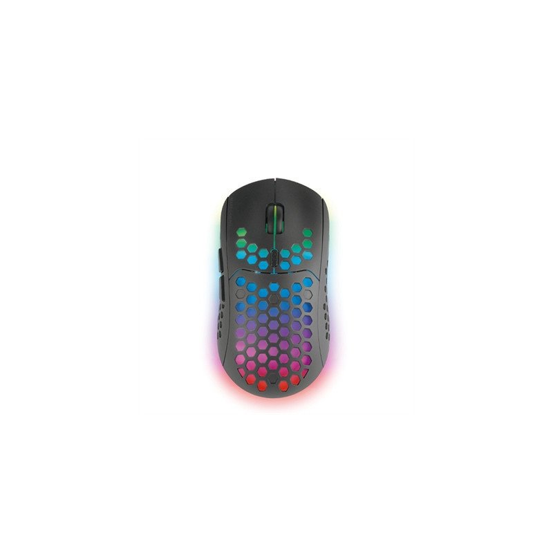 Mouse raton mars gaming wireless inalambrico 6 botones 3200ppp negro