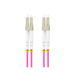 Latiguillo fibra optica lc - upc lanberg 2m multi duplex om4 50 - 125 lszh violeta