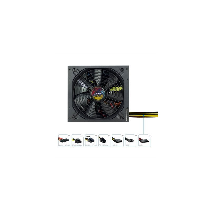 Fuente de alimentacion tooq tqapolo - 650sp atx 650w