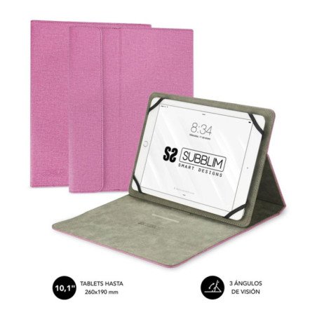 Funda subblim clever stand case para tablet 10.1 pulgadas rosa