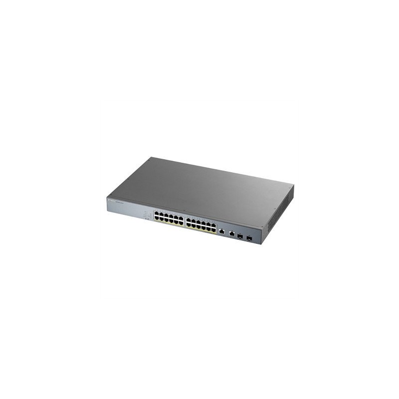 Switch 26 puertos zyxel gs1350 - 26hp - eu0101f 24xgb poe 2xsfp 375w