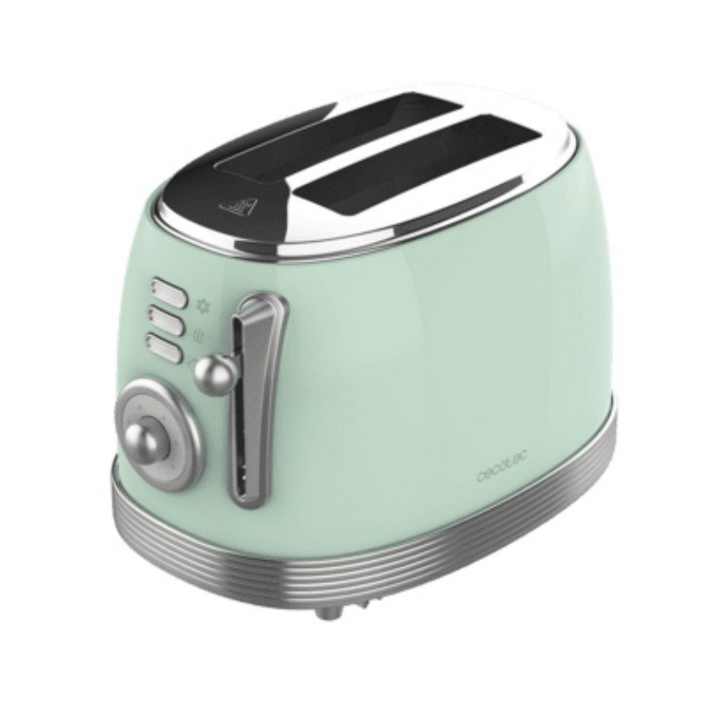 Tostadora cecotec toast and taste 800 vintage light green