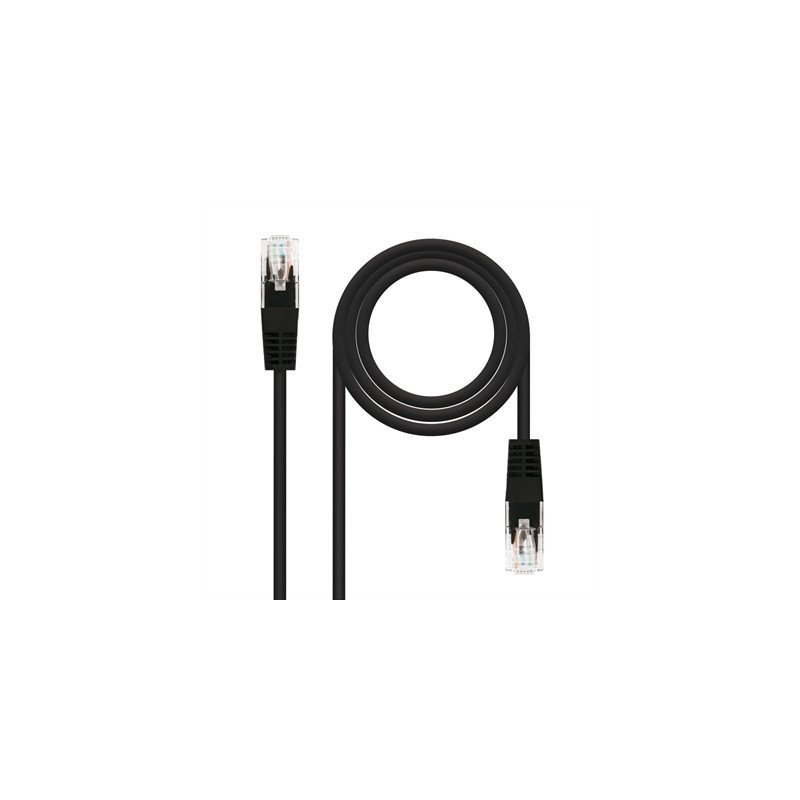 Latiguillo cable red utp cat.6 rj45 nanocable 0.30m negro