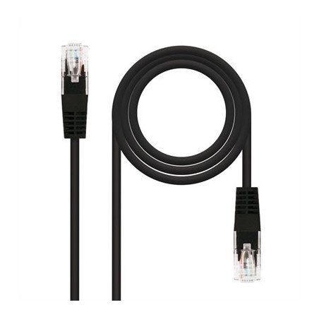 Latiguillo cable red utp cat.6 rj45 nanocable 2m negro