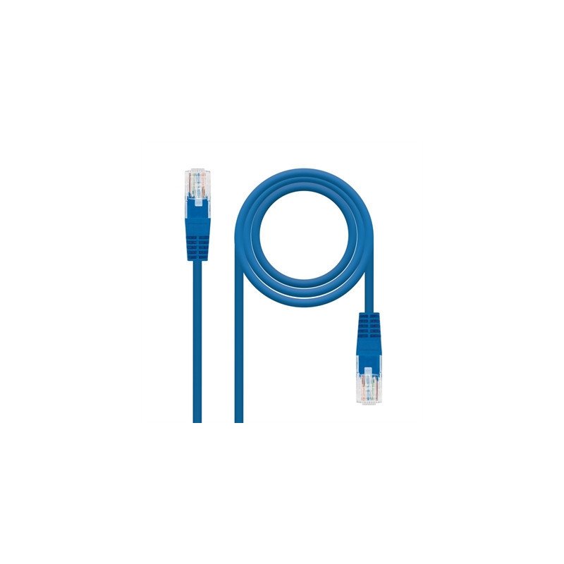 Latiguillo cable red utp cat.6 rj45 nanocable 0.30m azul