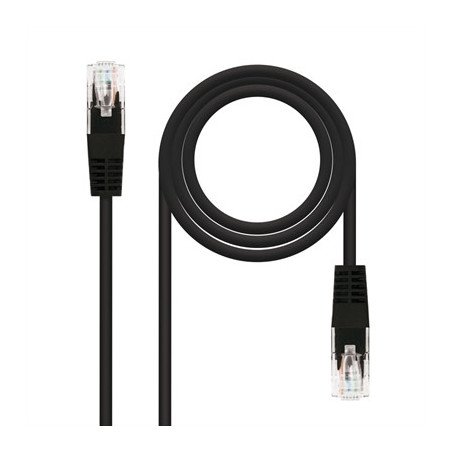 Latiguillo cable red utp cat.5e rj45 nanocable 1m negro