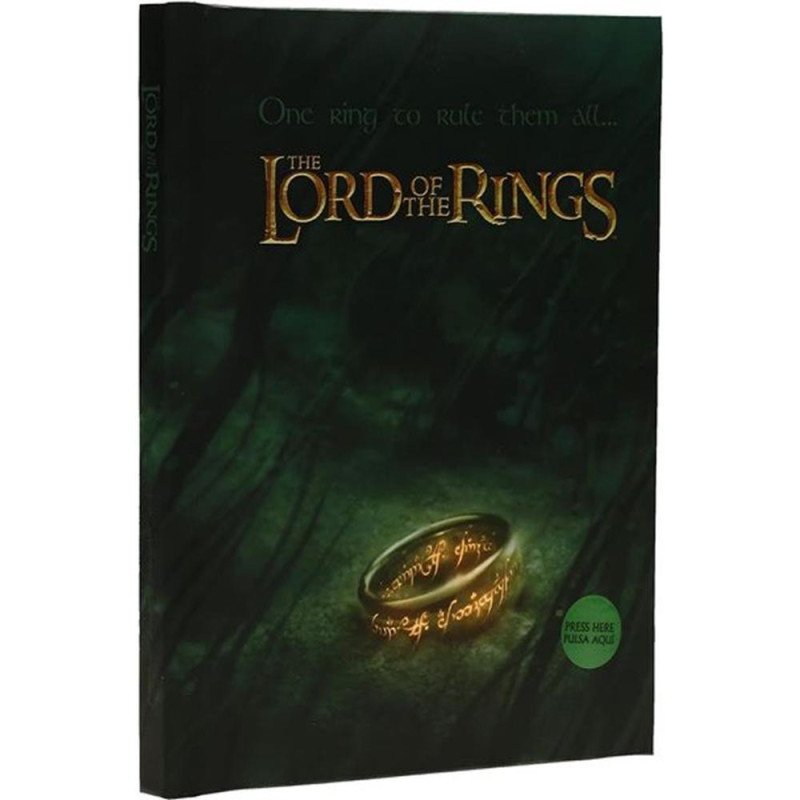 Libreta sd toys el senor de los anillos un anillo para gobernarlos a todos con luz