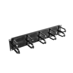 Organizador de cables lanberg 10 anillos 19 pulgadas 2u tipo b con cepillo negro