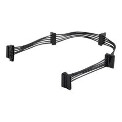 Cable divisor sata startech 0.40m - hembra - hembra - negro