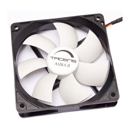 Ventilador auxiliar tacens aura ii 12cm ultrasilencioso color negro y blanco