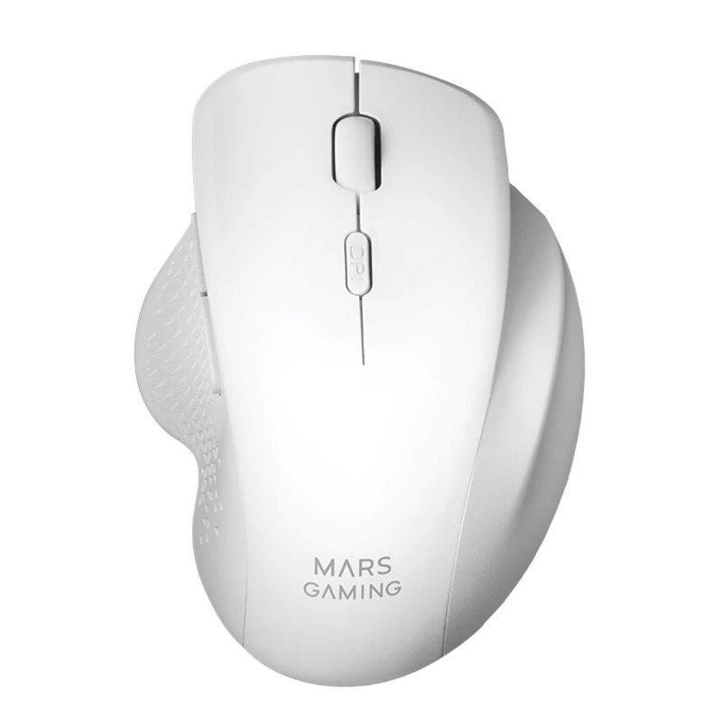 Mouse raton mars gaming mmwergo optico wireless inalambrico 6 botones 3200ppp blanco