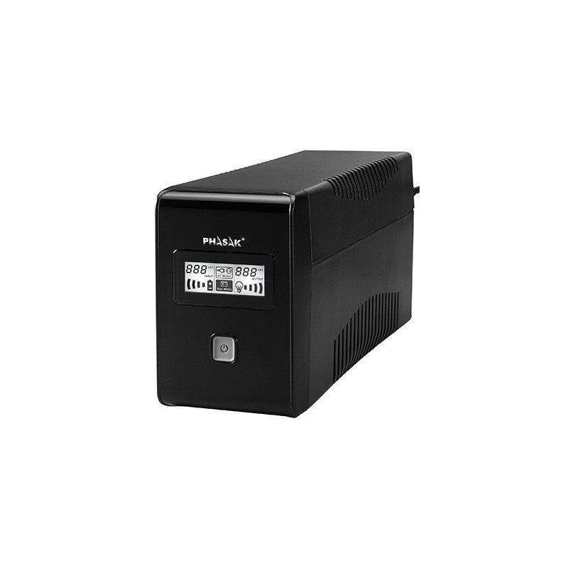 Sai ups phasak 850va interactivo avr 2 x schuko ph 9485 lcd 0.85kva