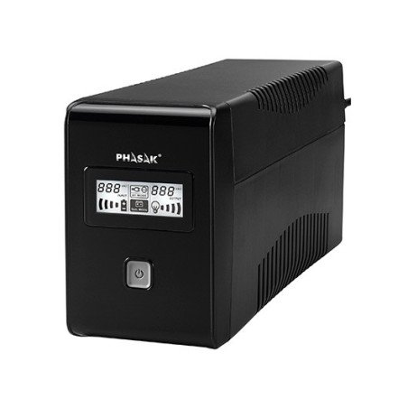 Sai ups phasak 850va interactivo avr 2 x schuko ph 9485 lcd 0.85kva