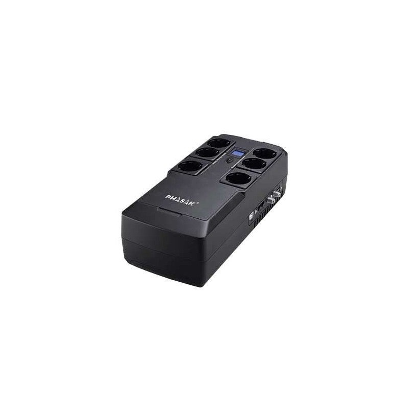 Sai ups phasak 800va interact kyptos ph 9478 s 3xschuko 3xsurge protect rj45 usb 0.8kva