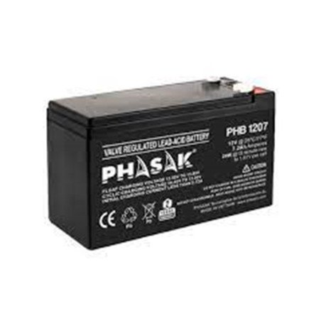 Bateria phasak phb 1207 compatible para sais 7 2ah 12v acido - plomo