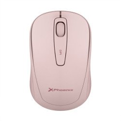 Phoenix m250 raton inalambrico 2.4 ghz receptor usb hasta 1600 dpi compatible con pc mac portatil color rosa