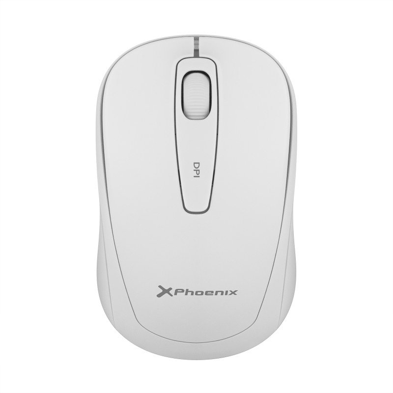 Phoenix m250 raton inalambrico 2.4 ghz receptor usb hasta 1600 dpi compatible con pc mac portatil color blanco