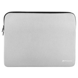 Funda de neopreno phoenix para tablet o portatil 14 pulgadas interior terciopelo gris